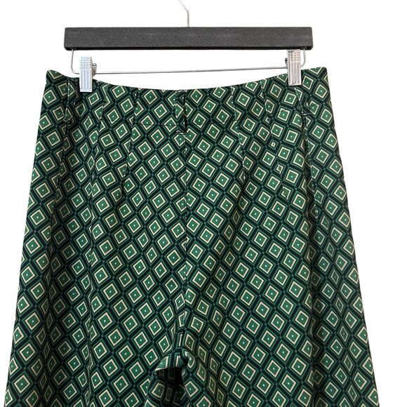 Jones & Co Womens Size 10 Green Geometric Print Pants - Picture 4 of 5